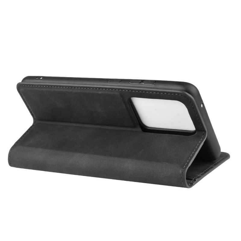 Flip Case Samsung Galaxy S20 Ultra Schwarz Business-Style-Ledereffekt