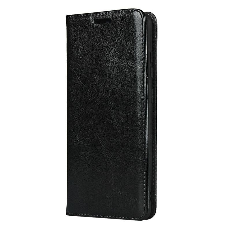 Flip Case Samsung Galaxy S20 Ultra Schwarz Echtes Leder