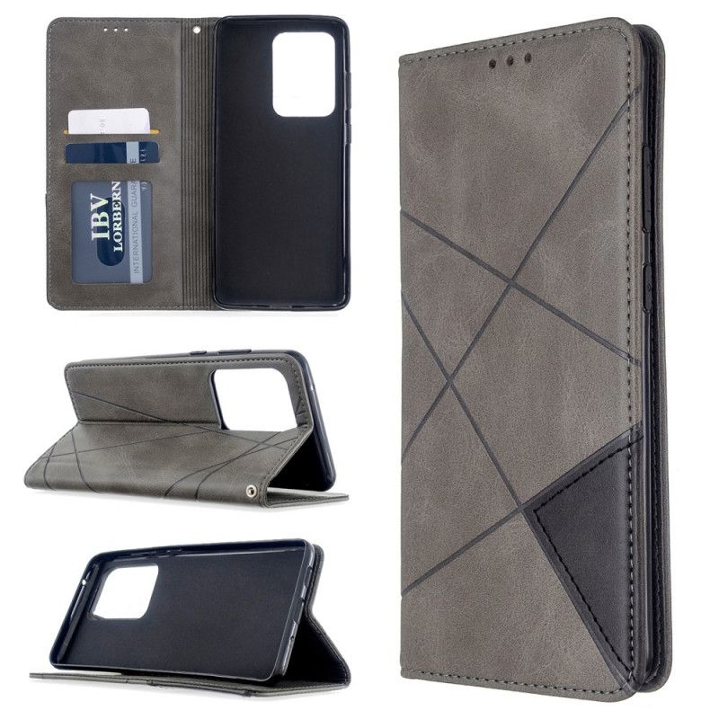 Flip Case Samsung Galaxy S20 Ultra Schwarz Künstlerstil