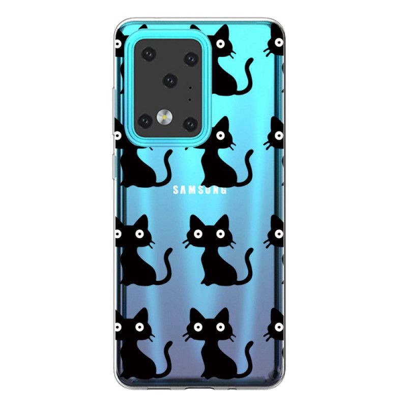 Hülle Samsung Galaxy S20 Ultra Mehrere Schwarze Katzen