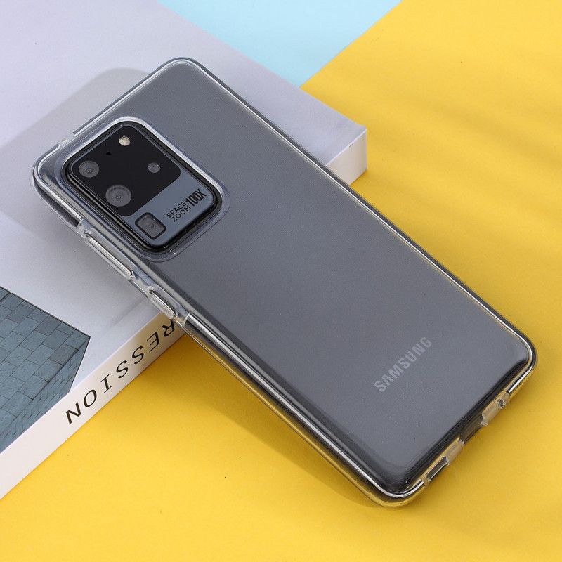 Hülle Samsung Galaxy S20 Ultra Schwarz Handyhülle Transparente Farbige Kanten