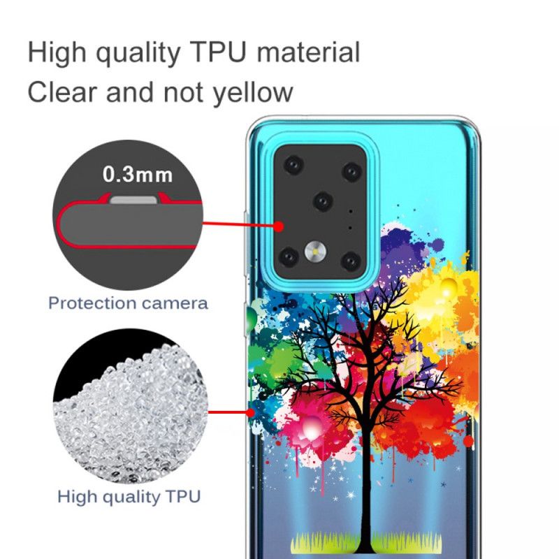 Hülle Samsung Galaxy S20 Ultra Transparenter Aquarellbaum