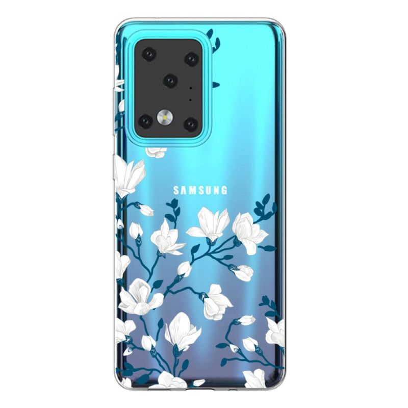 Hülle Samsung Galaxy S20 Ultra Weiße Blüten