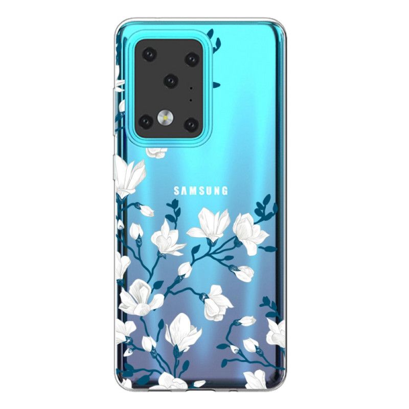 Hülle Samsung Galaxy S20 Ultra Weiße Blüten