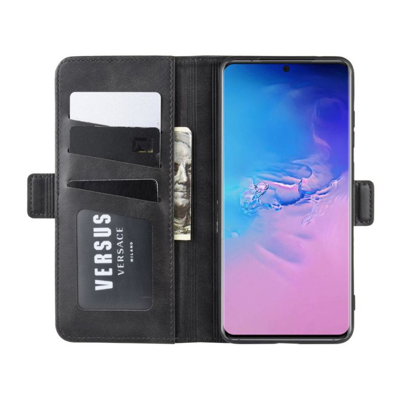 Lederhüllen Samsung Galaxy S20 Ultra Schwarz Doppelklappe