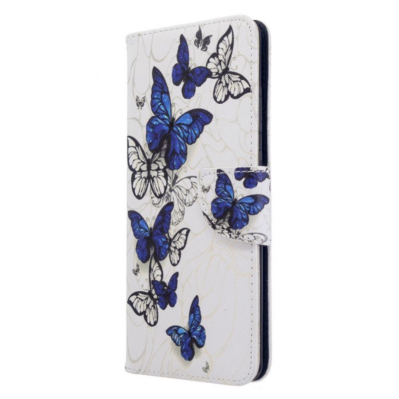 Lederhüllen Samsung Galaxy S20 Ultra Weiß Könige Schmetterlinge