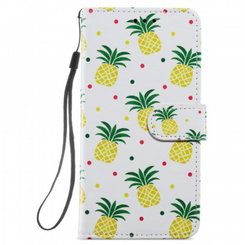 Flip Case Für Samsung Galaxy S22 5G Mehrere Ananas