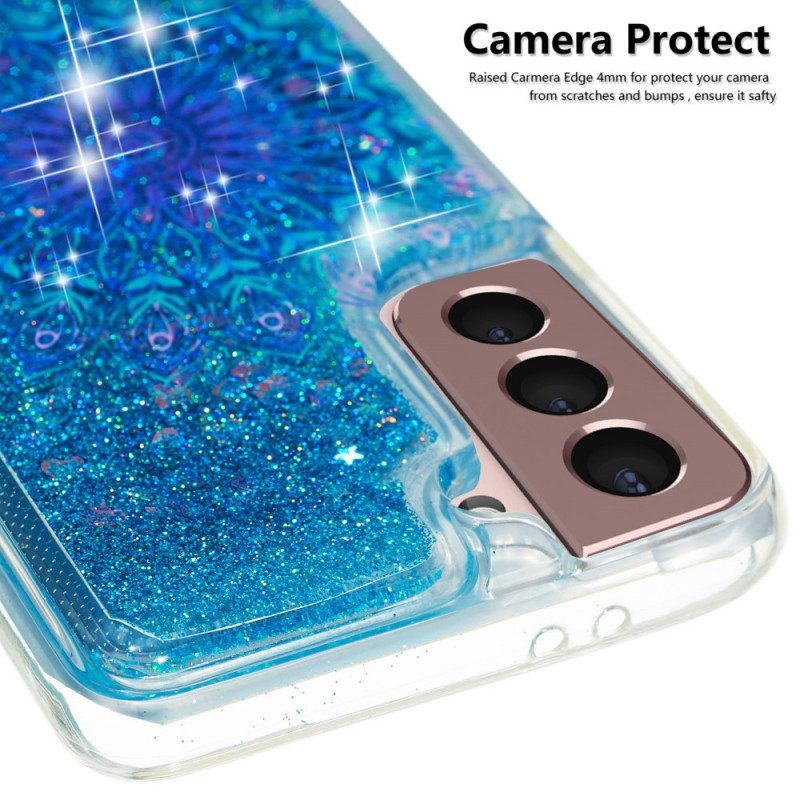 Handyhülle Für Samsung Galaxy S22 5G Glitzer-mandala