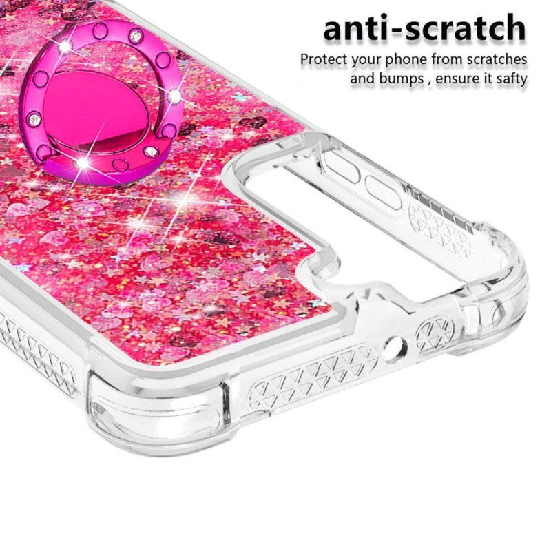 Handyhülle Für Samsung Galaxy S22 5G Pailletten Mit Ringunterstützung