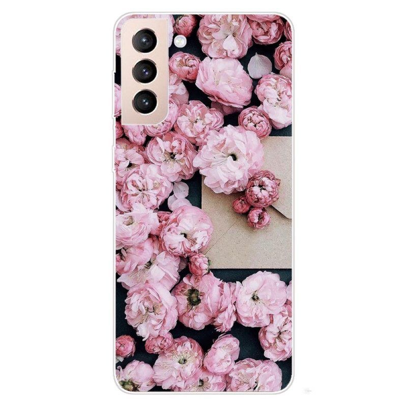 Handyhülle Für Samsung Galaxy S22 5G Pinke Blumen