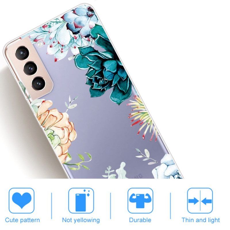 Hülle Für Samsung Galaxy S22 5G Nahtlose Aquarellblumen