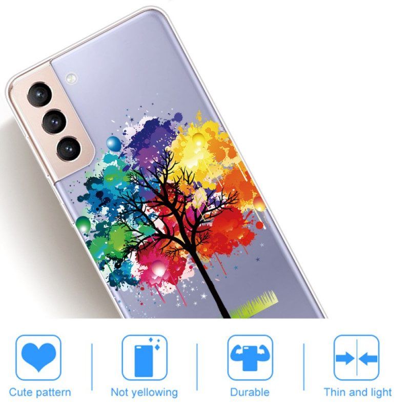 Hülle Für Samsung Galaxy S22 5G Nahtloser Aquarellbaum