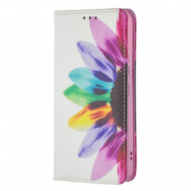 Schutzhülle Für Samsung Galaxy S22 5G Flip Case Aquarellblume