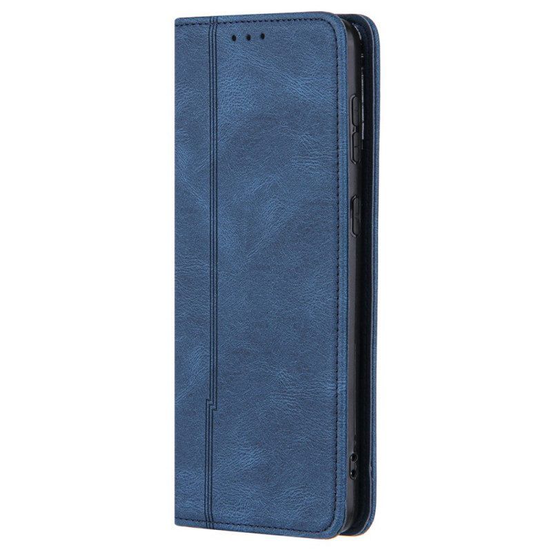 Schutzhülle Für Samsung Galaxy S22 5G Flip Case Stil Lederlinie