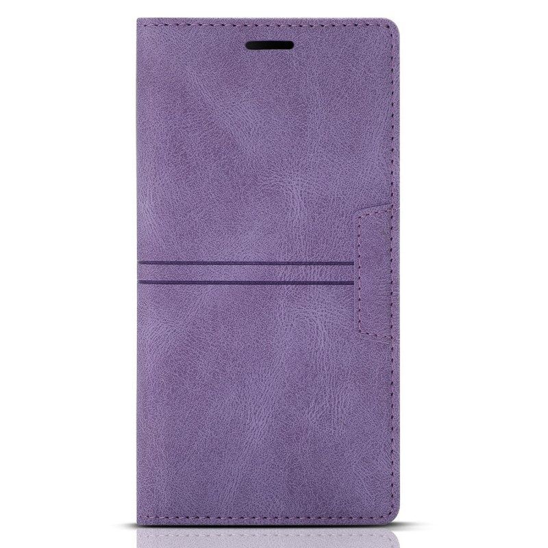 Schutzhülle Für Samsung Galaxy S22 5G Flip Case Stil: Ledernaht. Magnetverschluss