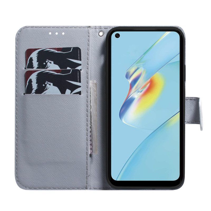 Flip Case Für Oppo Reno 8 Lite Eulen Malen