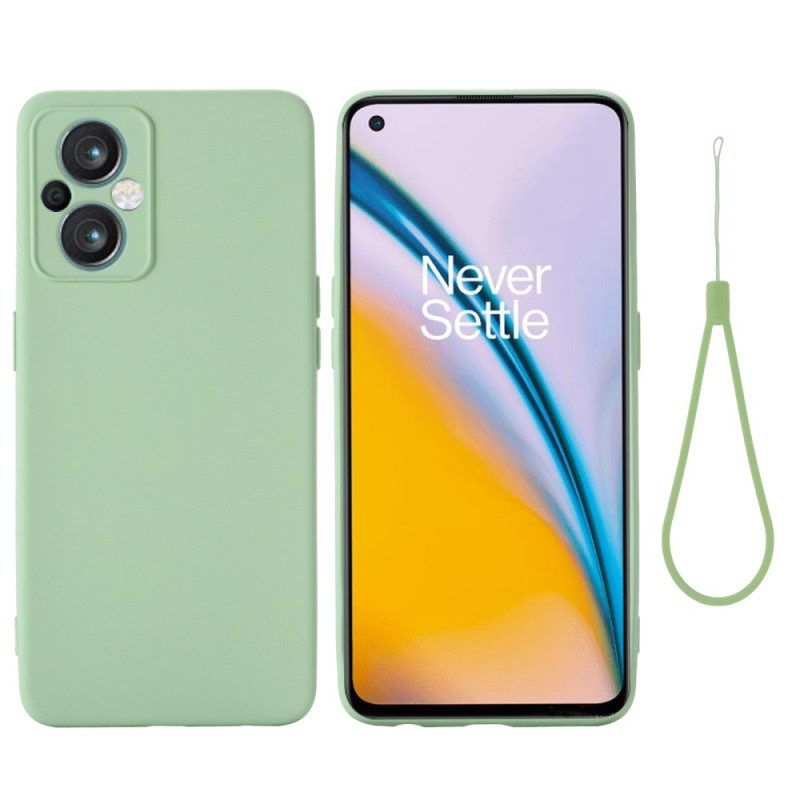 Hülle Für Oppo Reno 8 Lite Mit Kordel Riemchen Aus Flüssigem Silikon