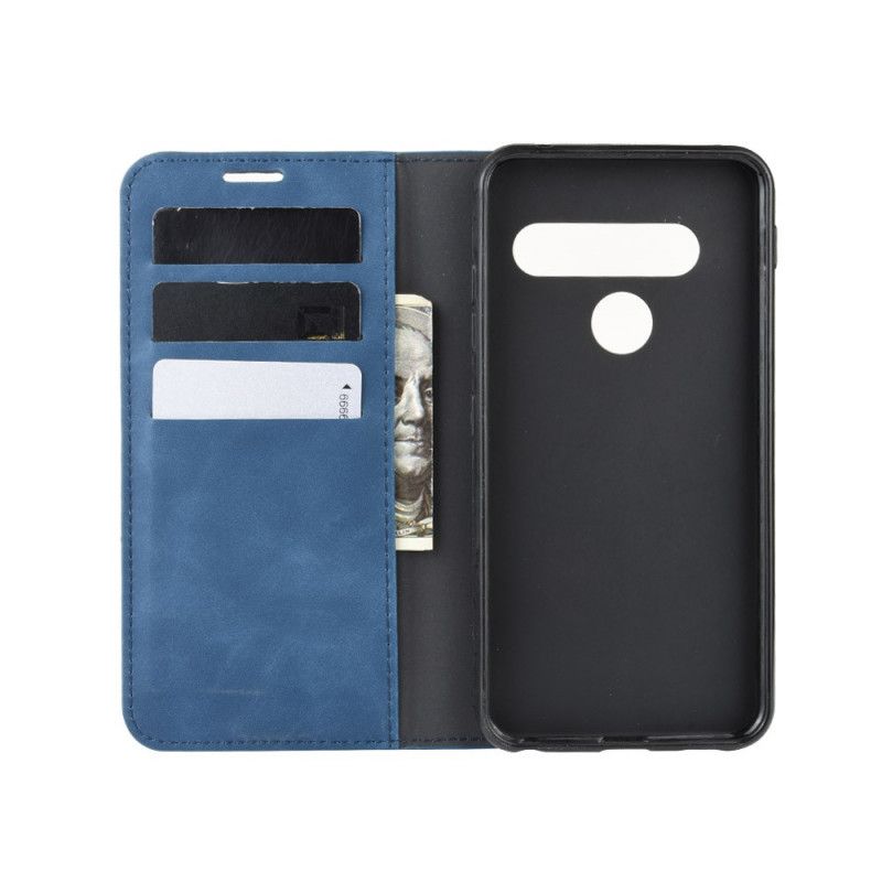 Flip Case ThinQ LG G8S ThinQ Schwarz Schicker Ledereffekt