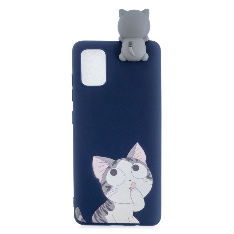Hülle Für Samsung Galaxy A71 Lustige 3D-Katze