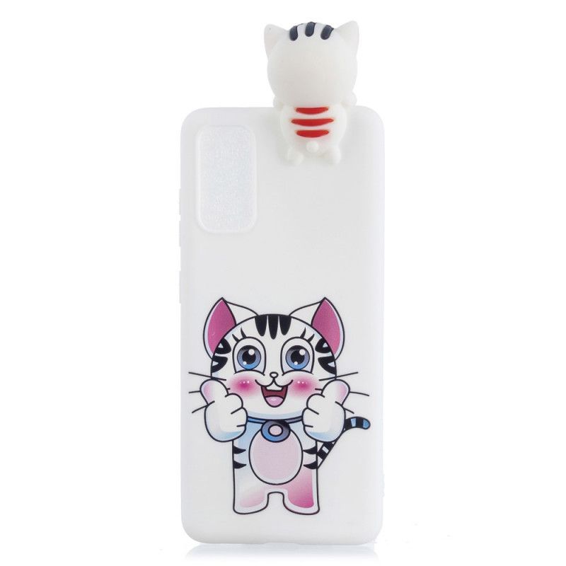 Hülle Samsung Galaxy A71 3D Lustige Katze