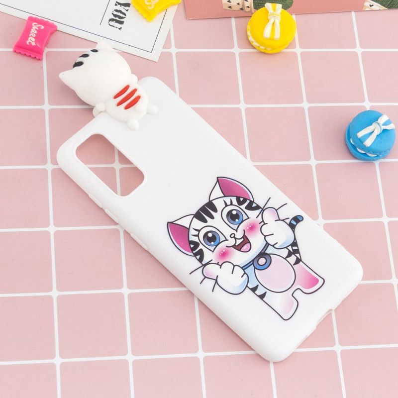 Hülle Samsung Galaxy A71 3D Lustige Katze