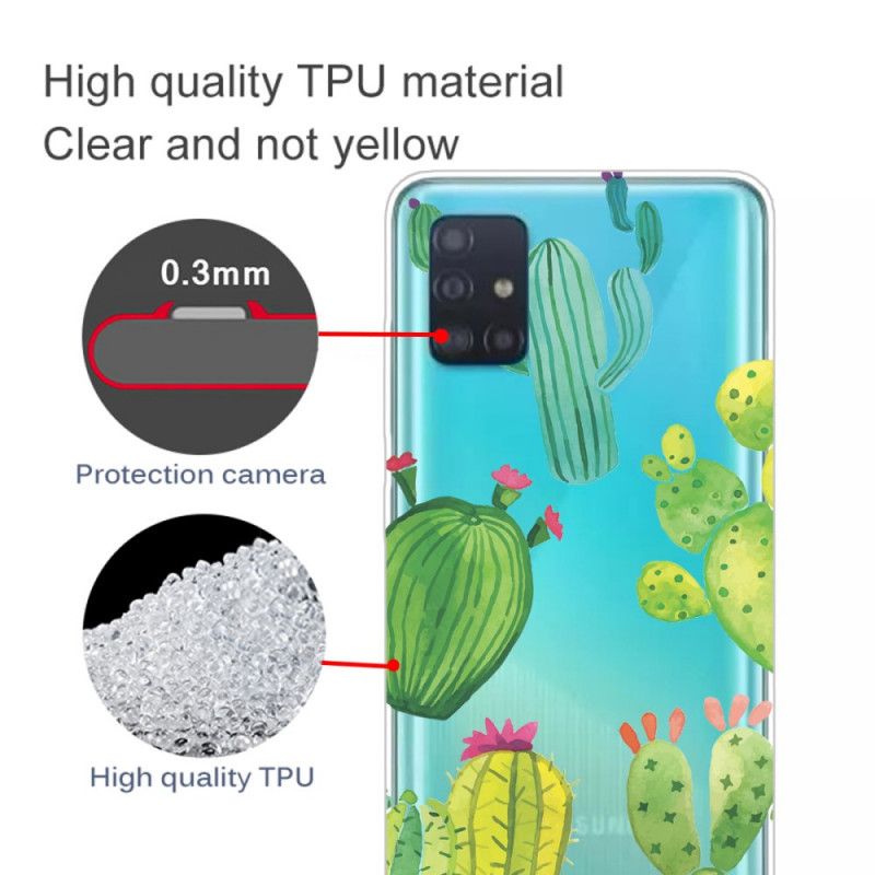Hülle Samsung Galaxy A71 Aquarellkaktus
