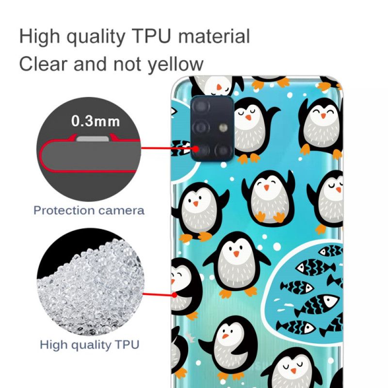Hülle Samsung Galaxy A71 Pinguine Und Fische