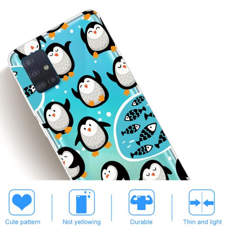 Hülle Samsung Galaxy A71 Pinguine Und Fische