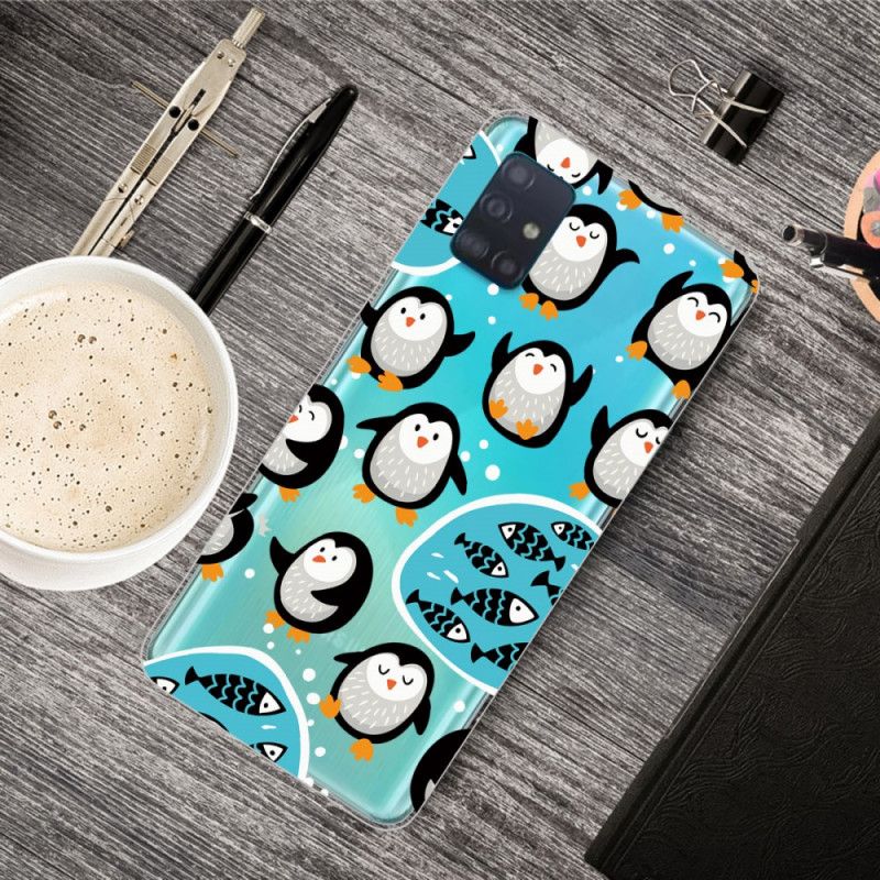 Hülle Samsung Galaxy A71 Pinguine Und Fische