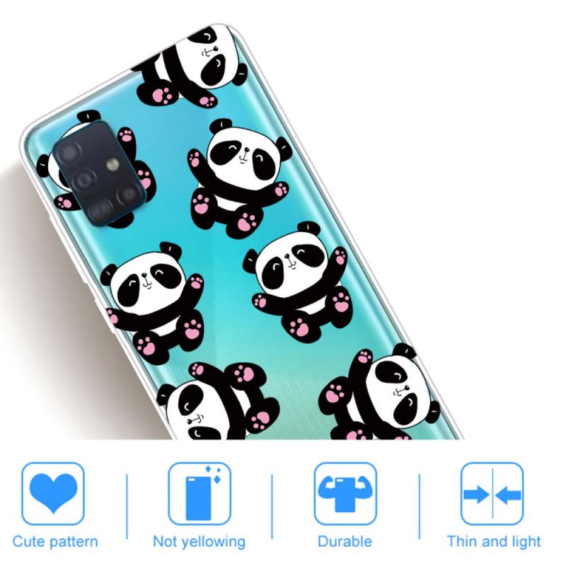 Hülle Samsung Galaxy A71 Top-Spaß-Pandas