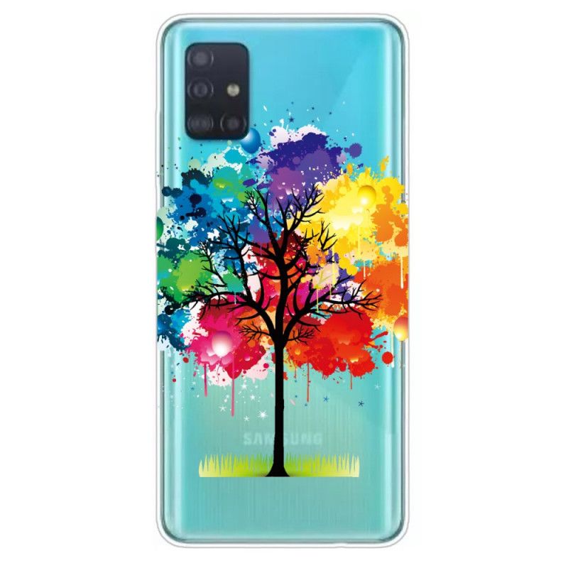 Hülle Samsung Galaxy A71 Transparenter Aquarellbaum