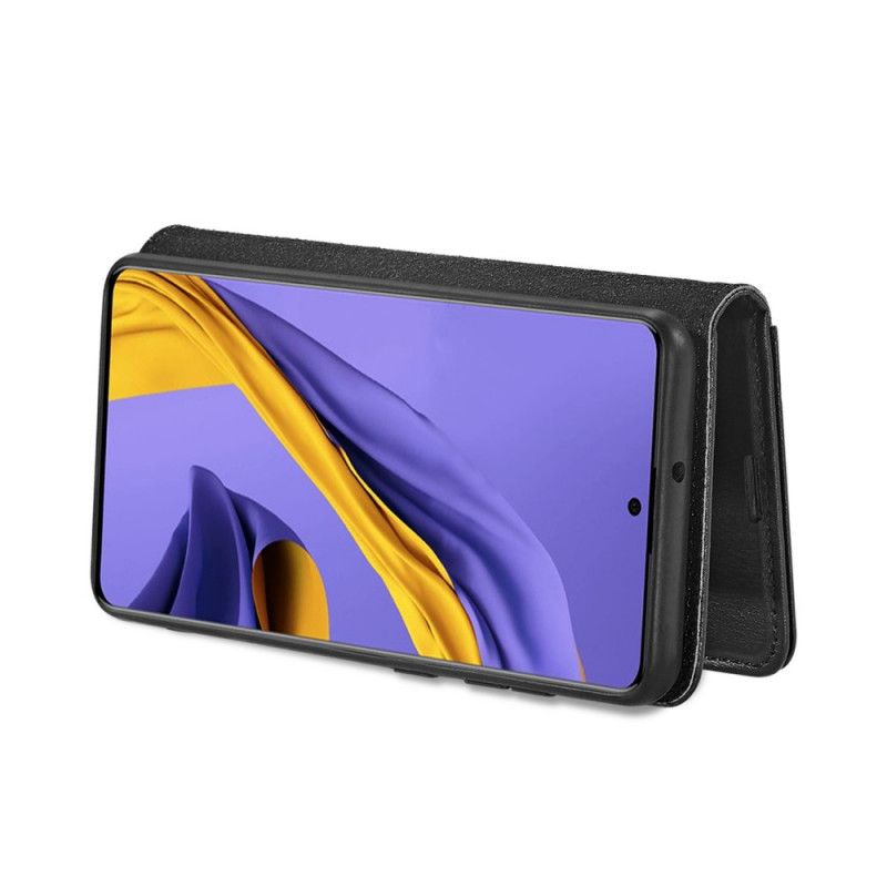 Lederhüllen Für Samsung Galaxy A71 Schwarz Dg. Ming Abnehmbaren Koffer