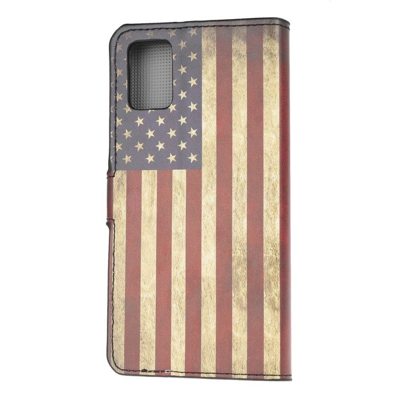 Lederhüllen Samsung Galaxy A71 Amerikanische Flagge