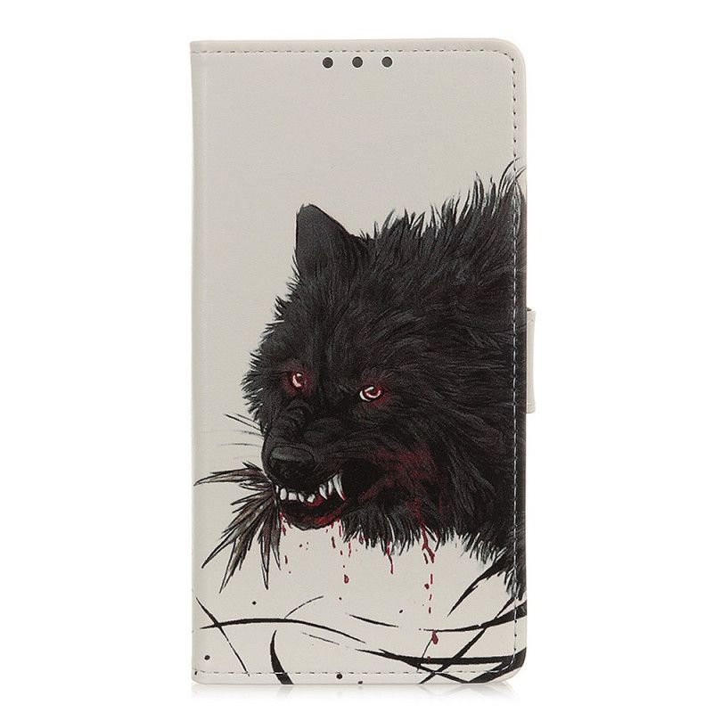 Lederhüllen Samsung Galaxy A71 Handyhülle Hungriger Wolf