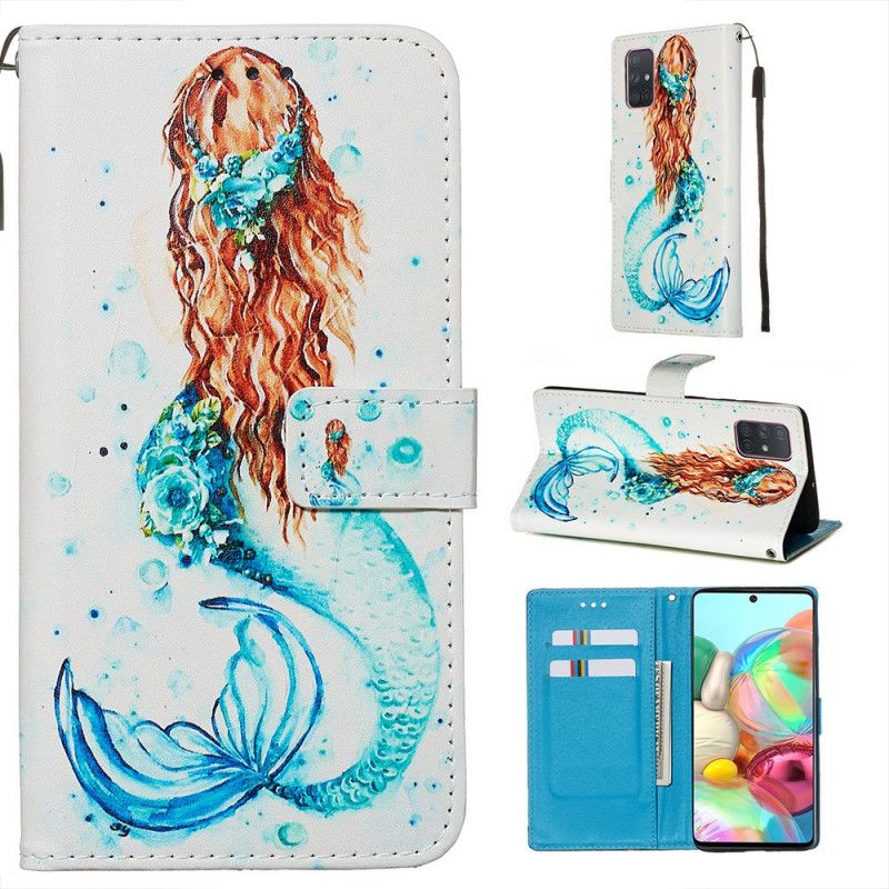 Lederhüllen Samsung Galaxy A71 Meerjungfrau Tagträume