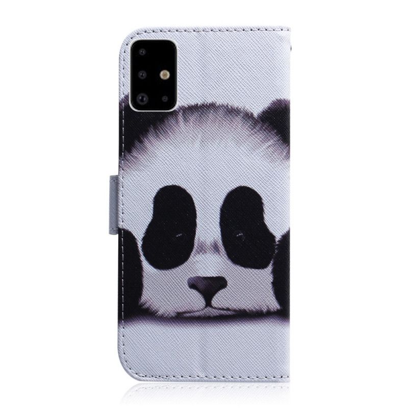 Lederhüllen Samsung Galaxy A71 Pandagesicht