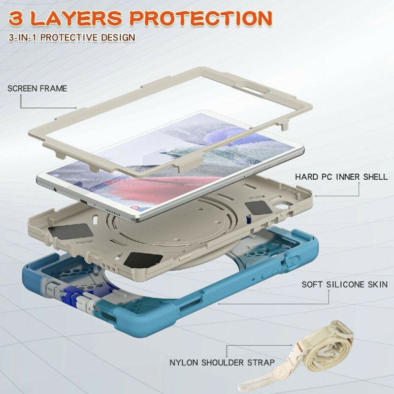 Hülle Samsung Galaxy Tab A7 Lite Handyhülle Multifunktions-schultergurt Farbe