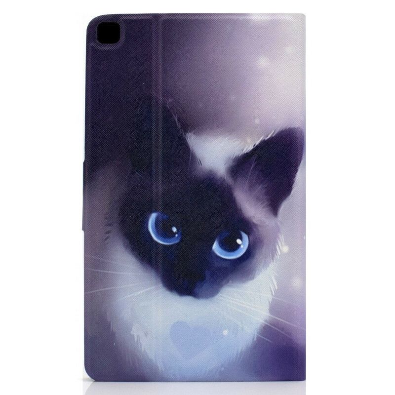 Lederhüllen Für Samsung Galaxy Tab A7 Lite Blauäugige Katze