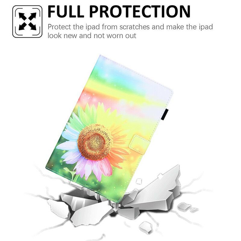 Lederhüllen Samsung Galaxy Tab A7 Lite Handyhülle Blumen In Der Sonne