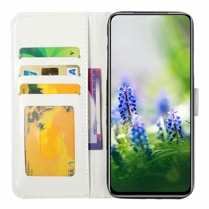 Flip Case Für Samsung Galaxy A53 5G Mit Kordel Riemen Liberty Flowers