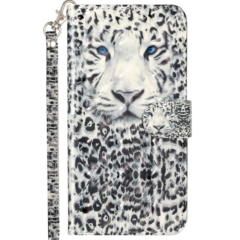 Flip Case Für Samsung Galaxy A53 5G Mit Kordel Tanga-tiger