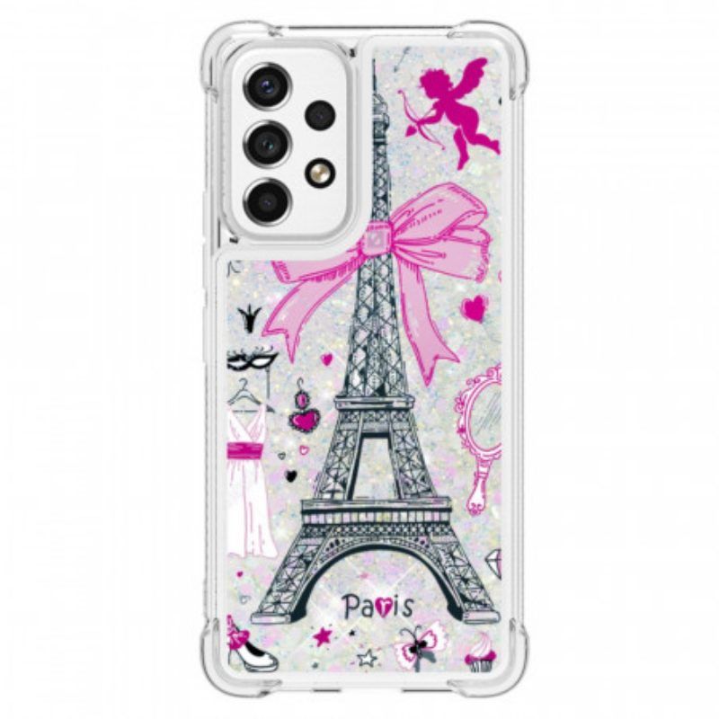 Handyhülle Für Samsung Galaxy A53 5G Die Eiffelturm-pailletten