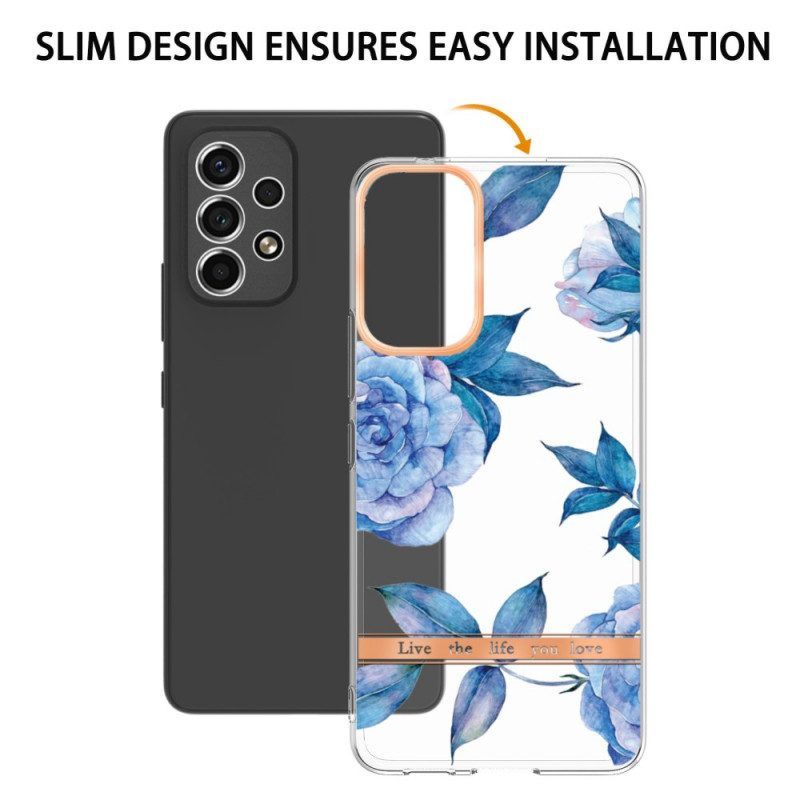 Handyhülle Für Samsung Galaxy A53 5G Nahtlose Blumen