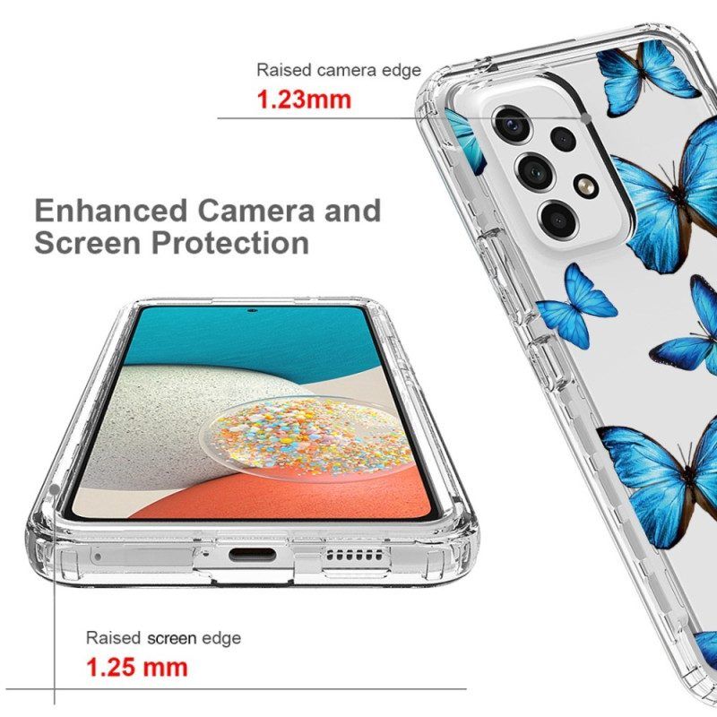 Handyhülle Für Samsung Galaxy A53 5G Nahtlose Schmetterlinge