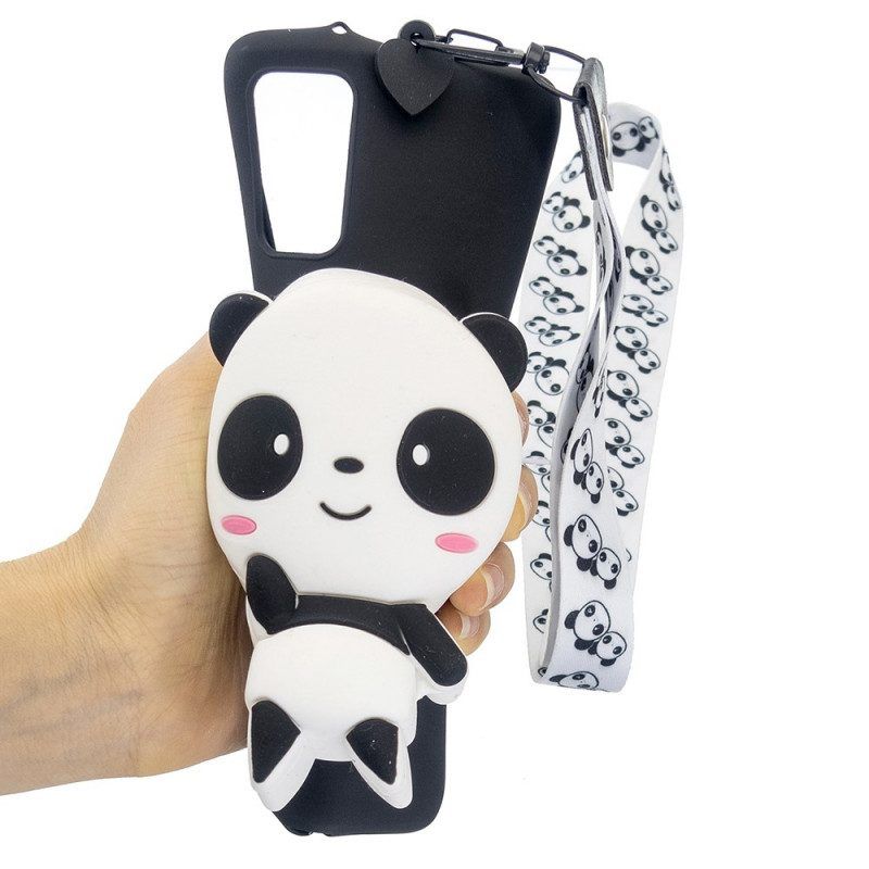 Hülle Für Samsung Galaxy A53 5G 3d-panda Mit Karabiner-lanyard