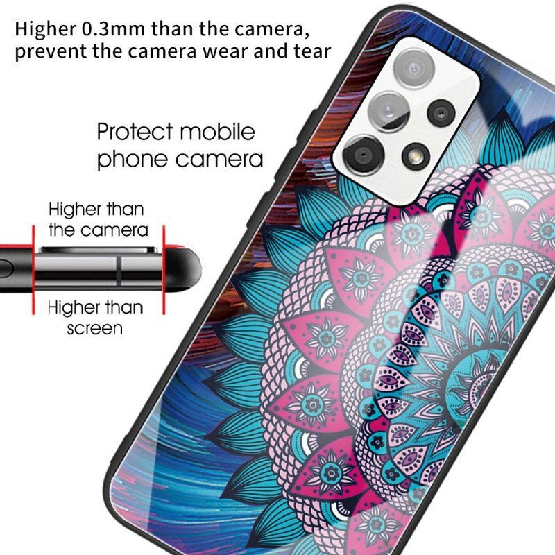 Hülle Für Samsung Galaxy A53 5G Mandala-gehärtetes Glas