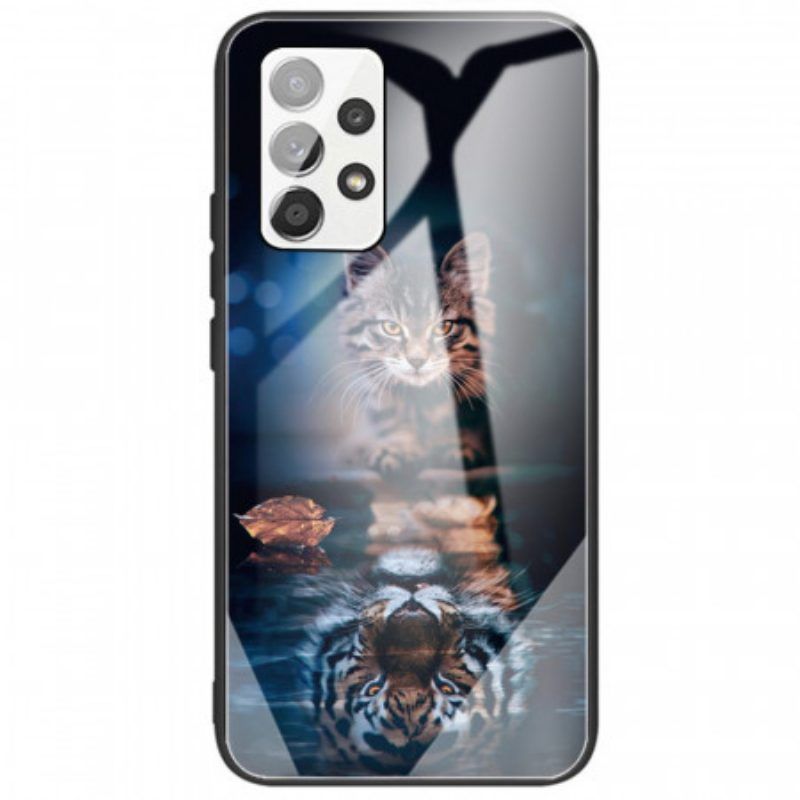Hülle Für Samsung Galaxy A53 5G Mein Tiger Gehärtetes Glas