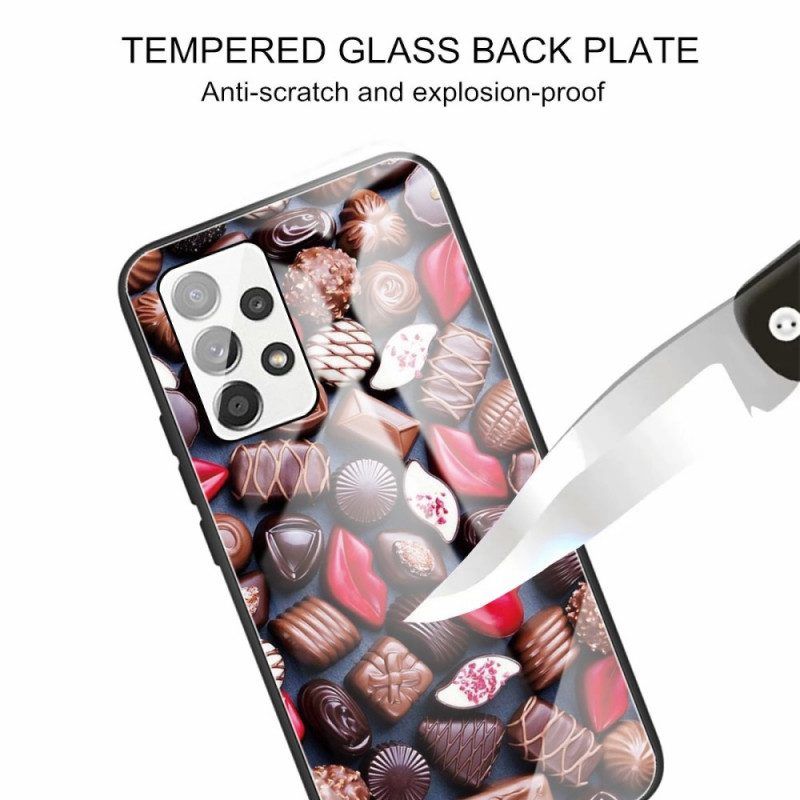 Hülle Für Samsung Galaxy A53 5G Pralinen Aus Gehärtetem Glas