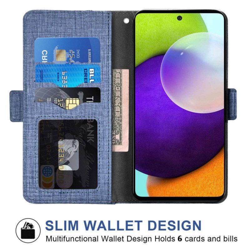 Lederhüllen Für Samsung Galaxy A53 5G Jeans Mit Drehbarem Kartenhalter