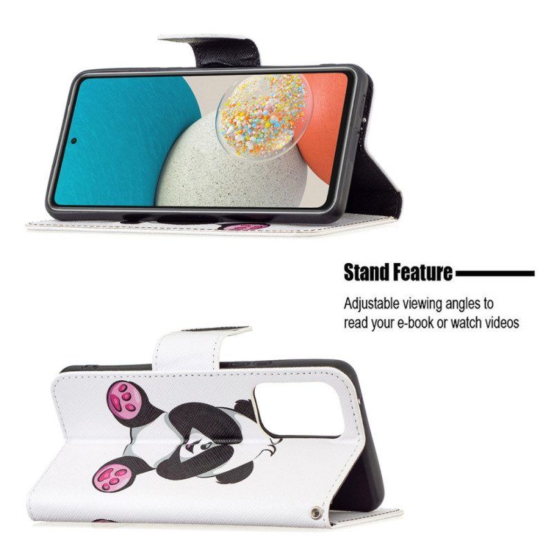 Lederhüllen Für Samsung Galaxy A53 5G Panda-spaß